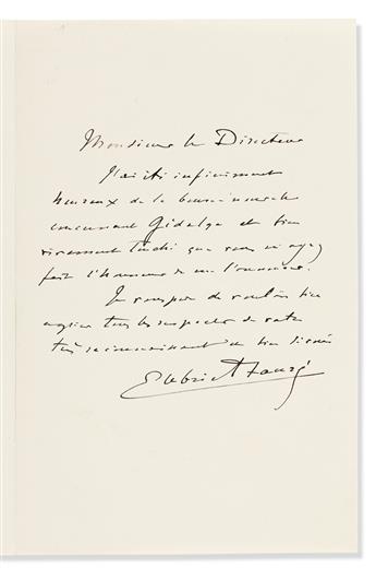 FAURÉ, GABRIEL. Two Autograph Letters Signed, in French.